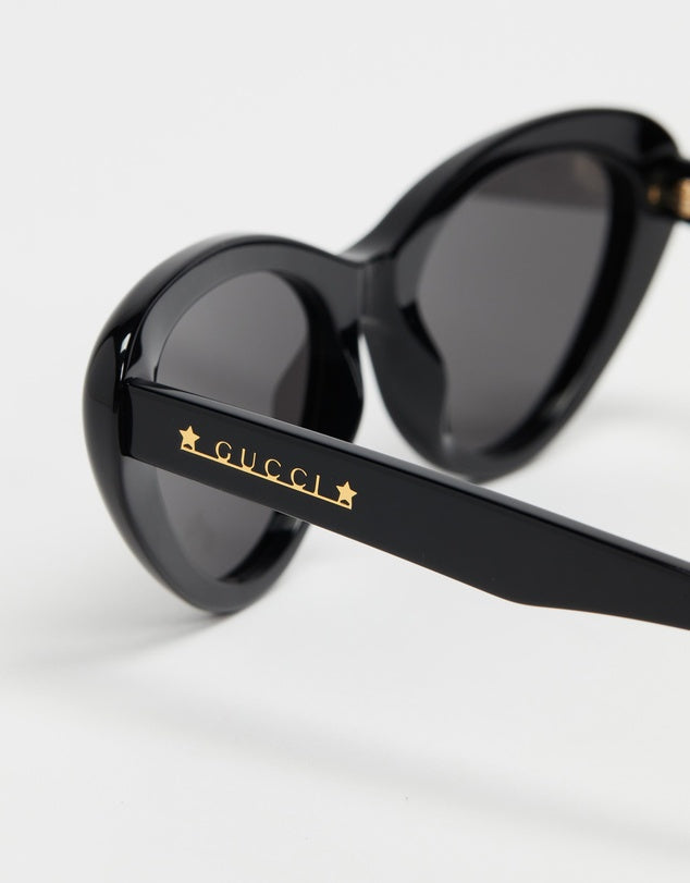 Gucci Cat-eye Round Sunglasses Black GG1170S001