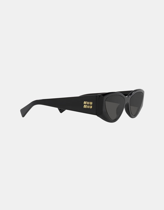 Miu Miu Oval Rectangular Sunglasses Black 0MU 06YS