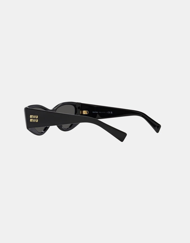 Miu Miu Oval Rectangular Sunglasses Black 0MU 06YS