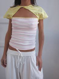 Lotus Stripe Dots Top