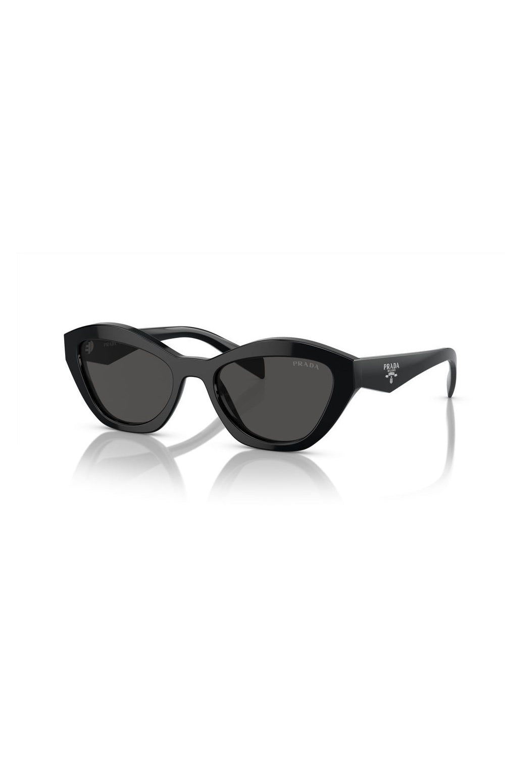 Prada Logo Round Sunglasses Black 0PR A02S