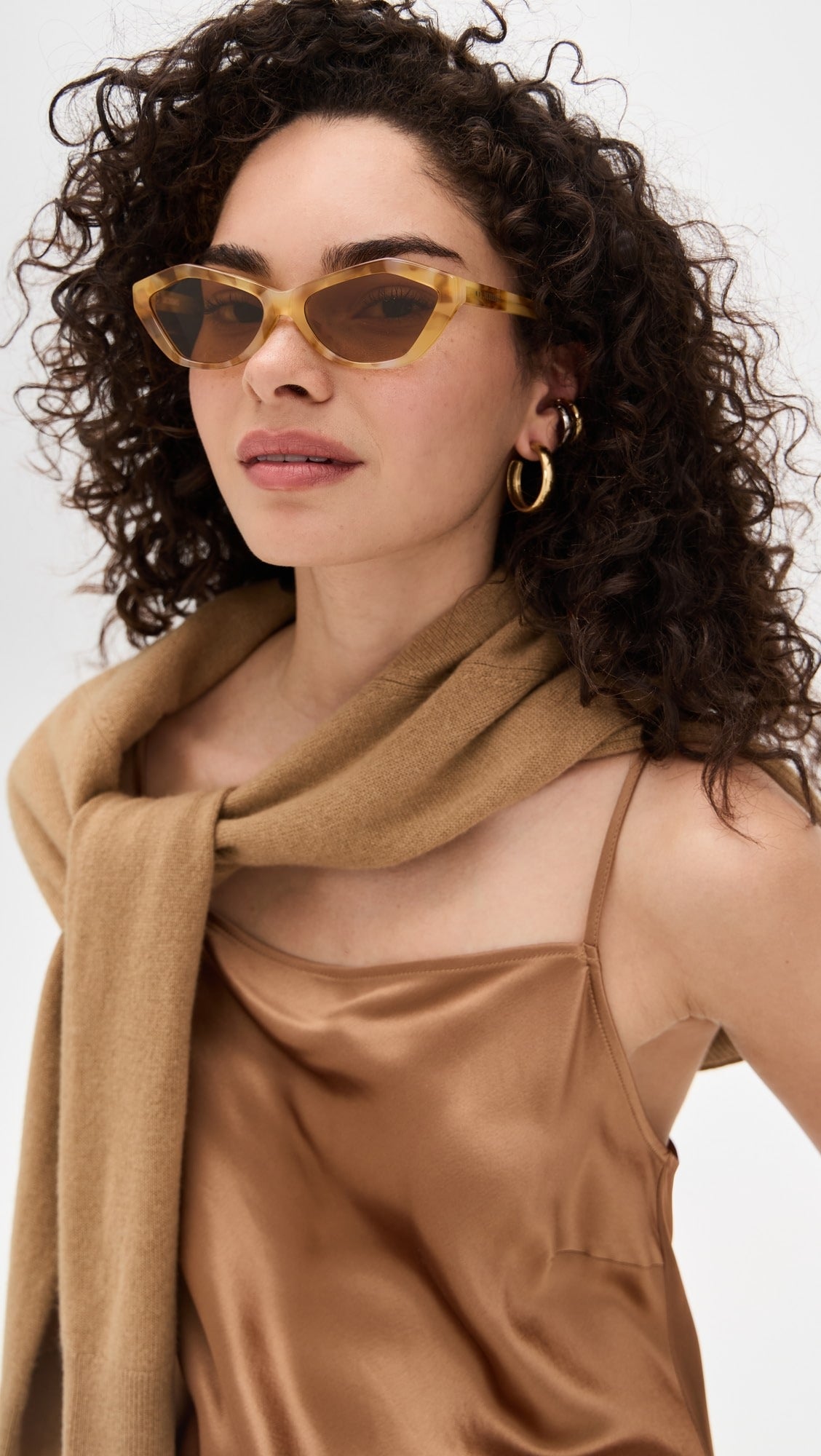 Jacquemus The Bambino Beige Tortoiseshell