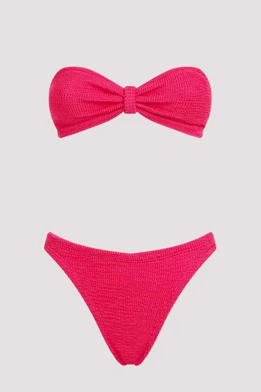 Jean Bikini Metallic Raspberry