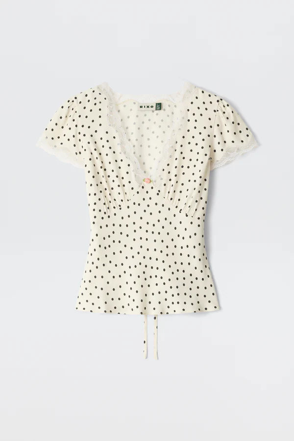 Karia Top Layla Dot Ivory