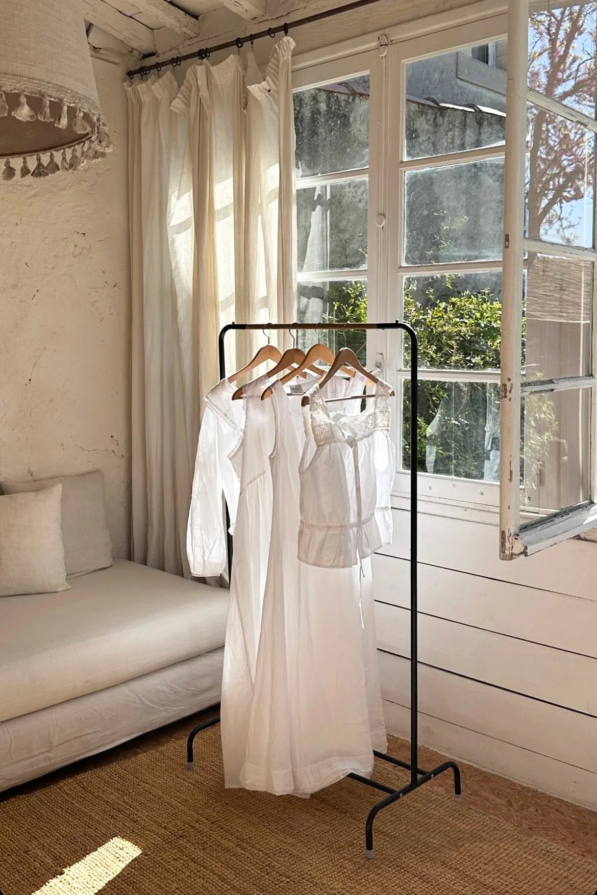 LANEWAY THE LABEL Cotton Chemise Ivory Laneway Boutique