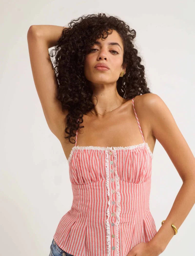 Lemon Grove Top Sundown Stripe