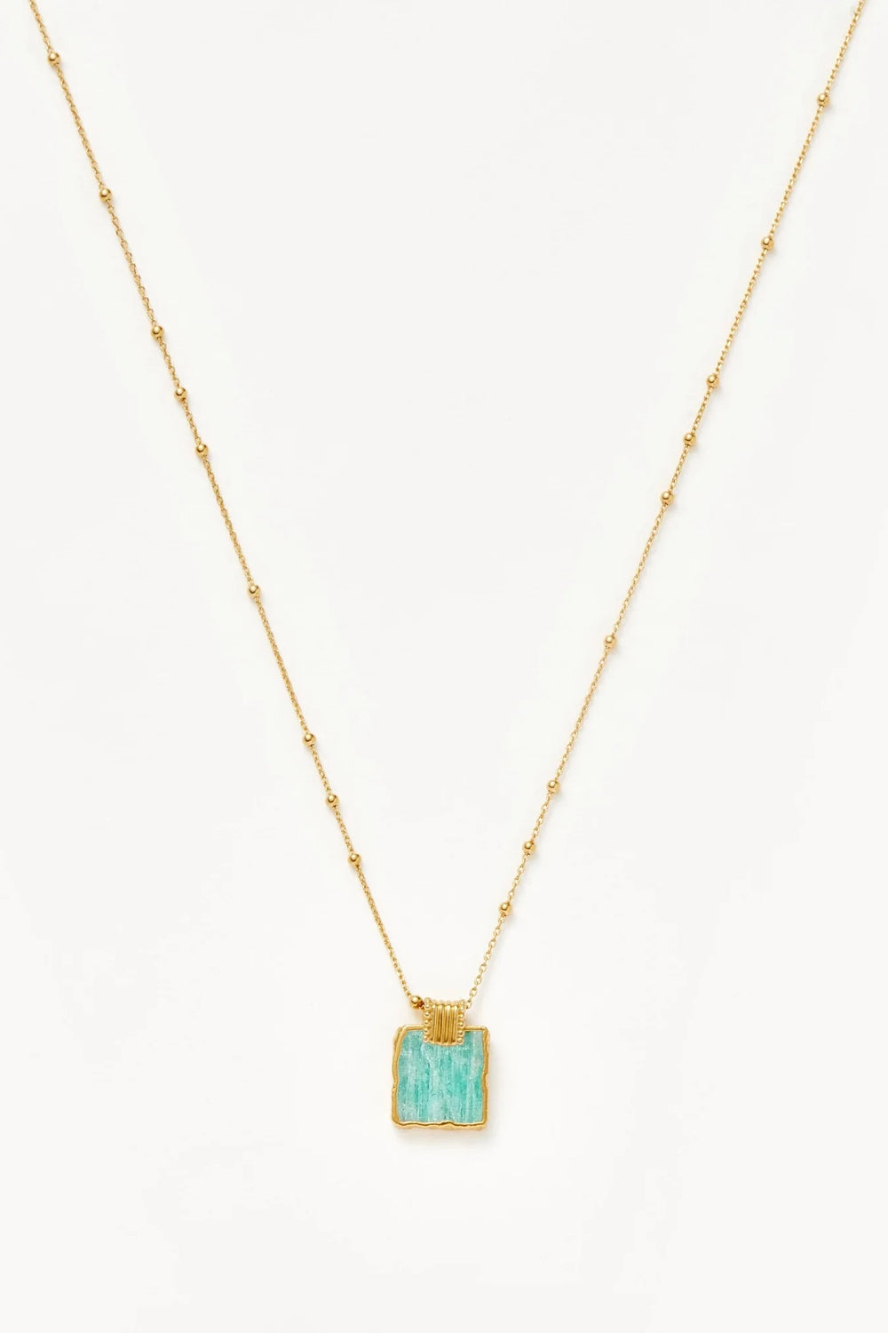 Lena Charm Necklace Amazonite Vermeil Gold