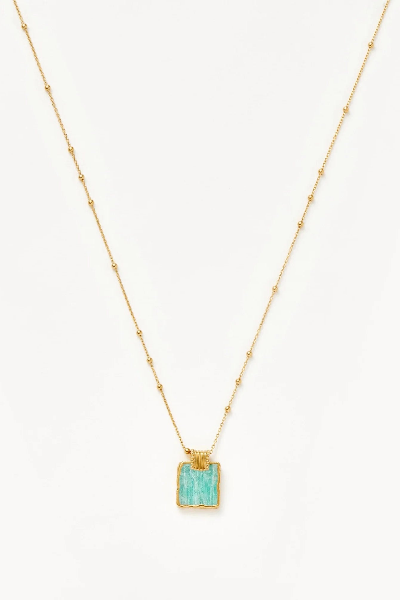 Lena Charm Necklace Amazonite Vermeil Gold