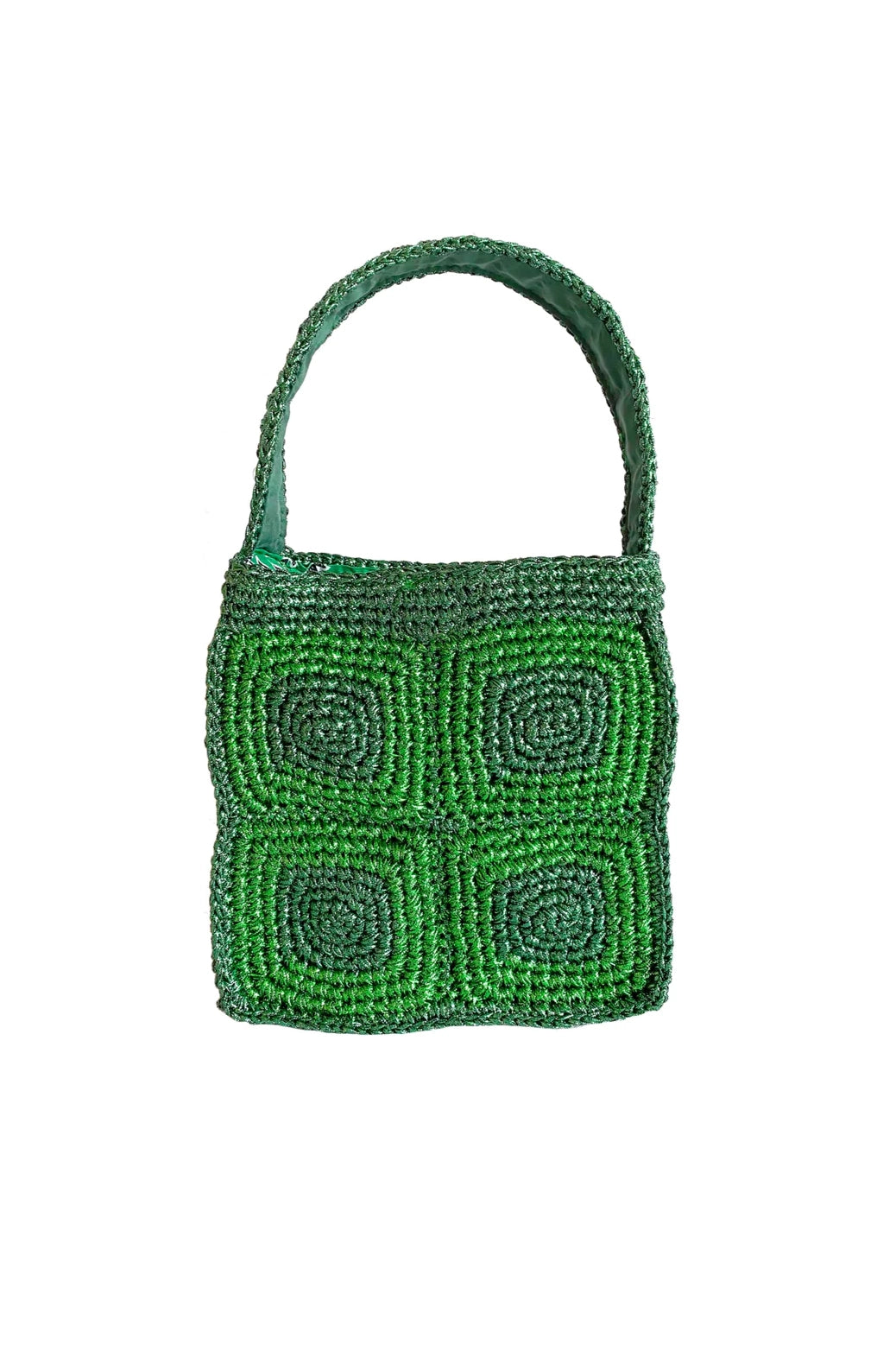Little Green Woven Shoulder Bag Green