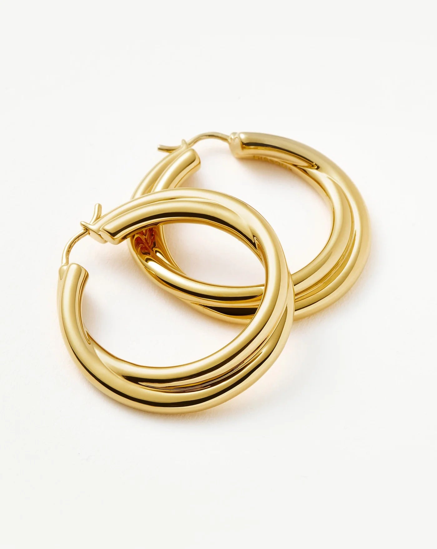 Lucy Williams Entwine Large Hoop Earrings Gold