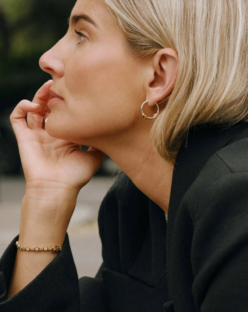 Lucy Williams Knot Small Hoop Earrings Silver