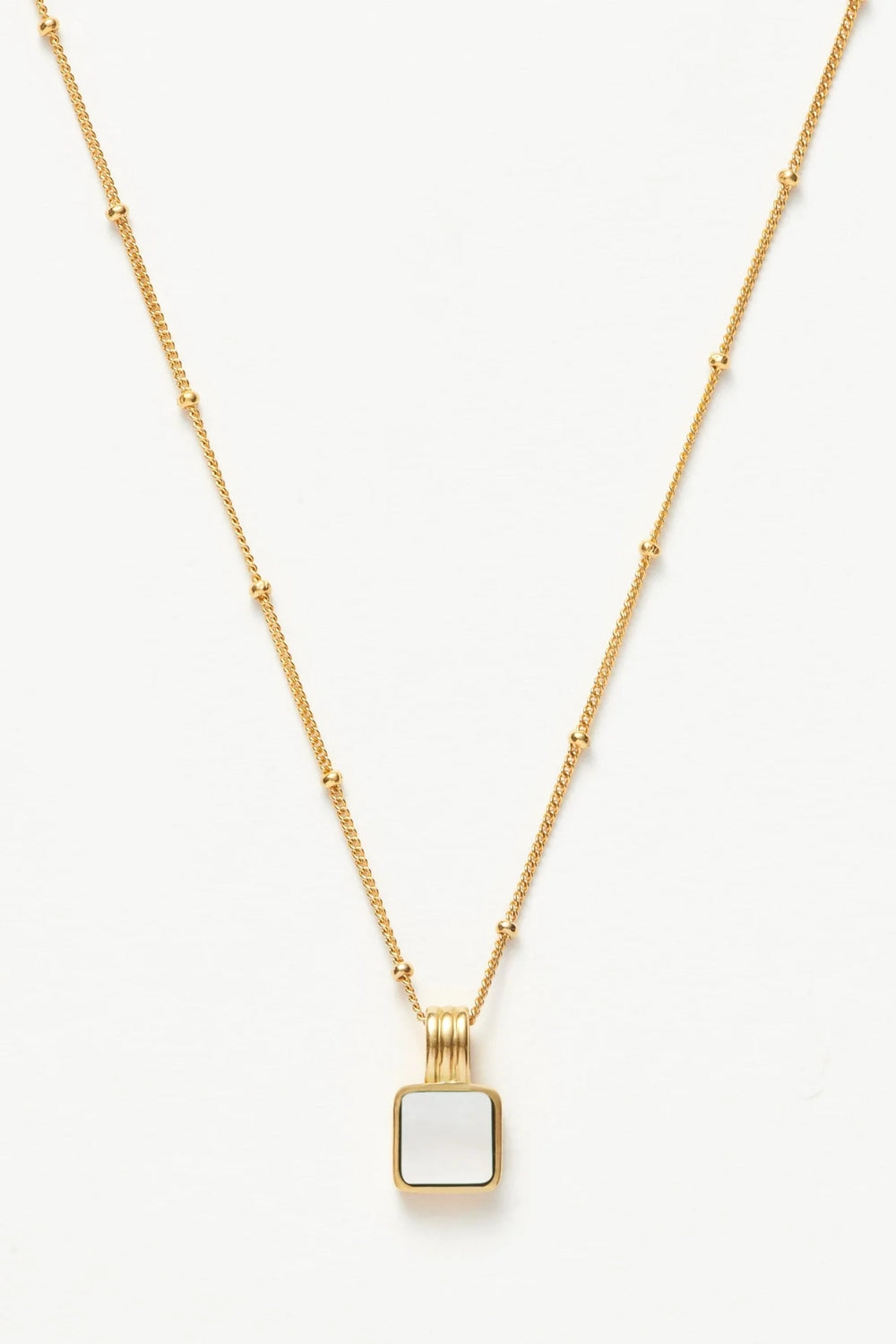 Lucy Williams Square Charm MOP Necklace