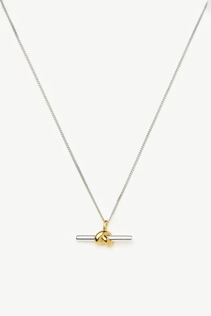 Lucy Williams T Bar Knot Pendant Necklace