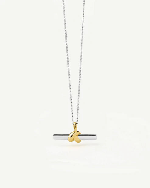 Lucy Williams T Bar Knot Pendant Necklace