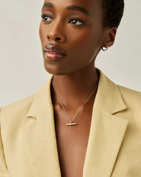 Lucy Williams T Bar Knot Pendant Necklace