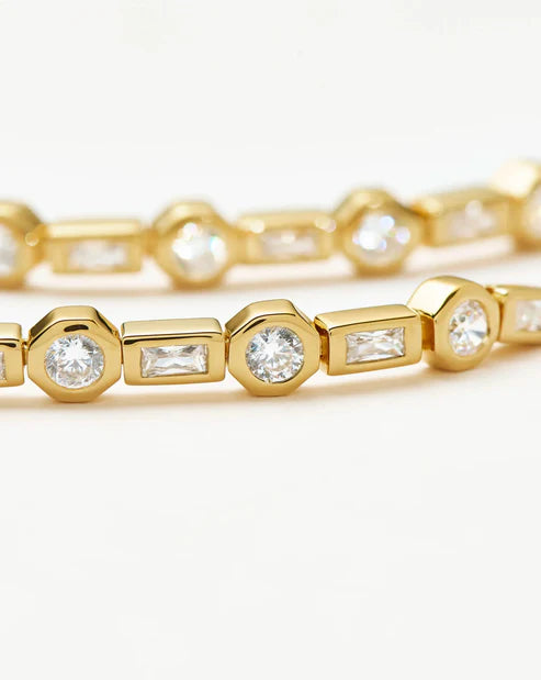 Lucy Williams Tennis Large Drop Earrings Gold