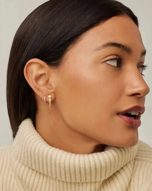 Lucy Williams Tennis Small Drop Earrings Gold