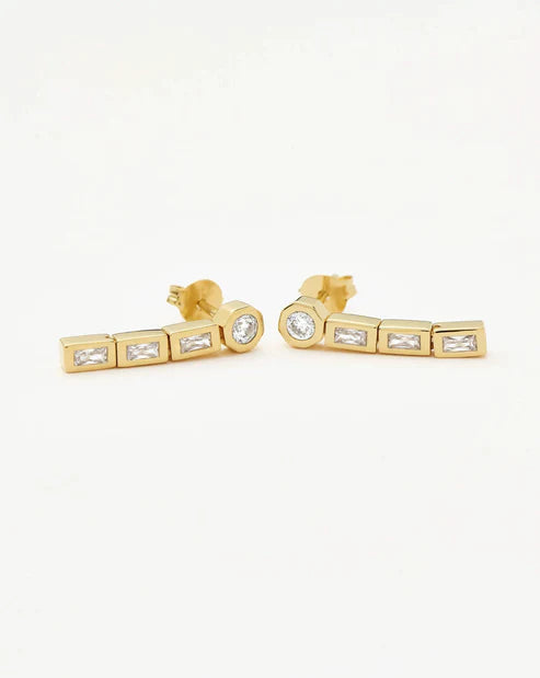 Lucy Williams Tennis Small Drop Earrings Gold