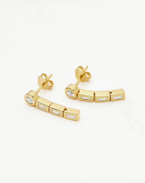 Lucy Williams Tennis Small Drop Earrings Gold