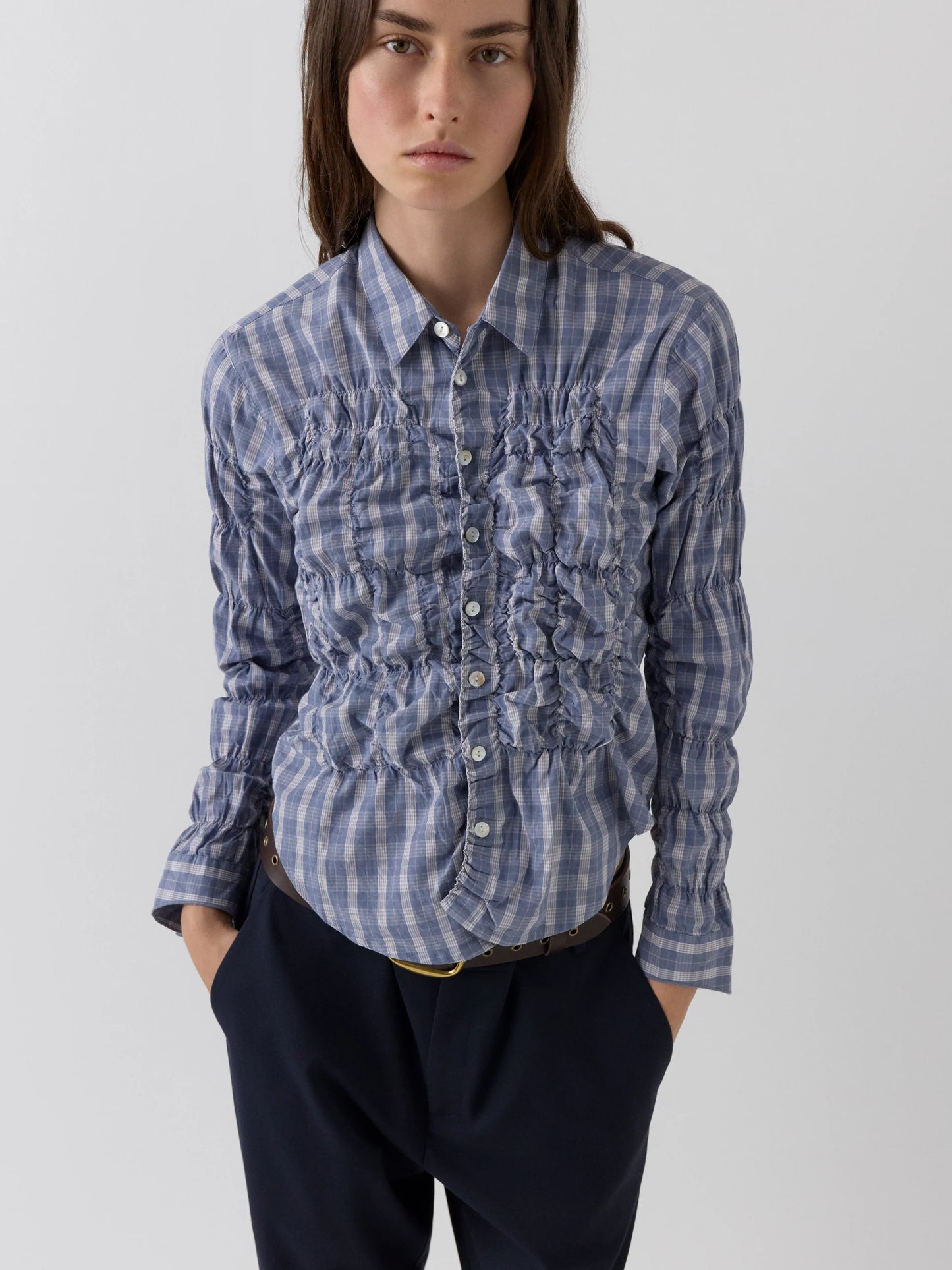 Gimaguas Lupa Shirt Blue Check