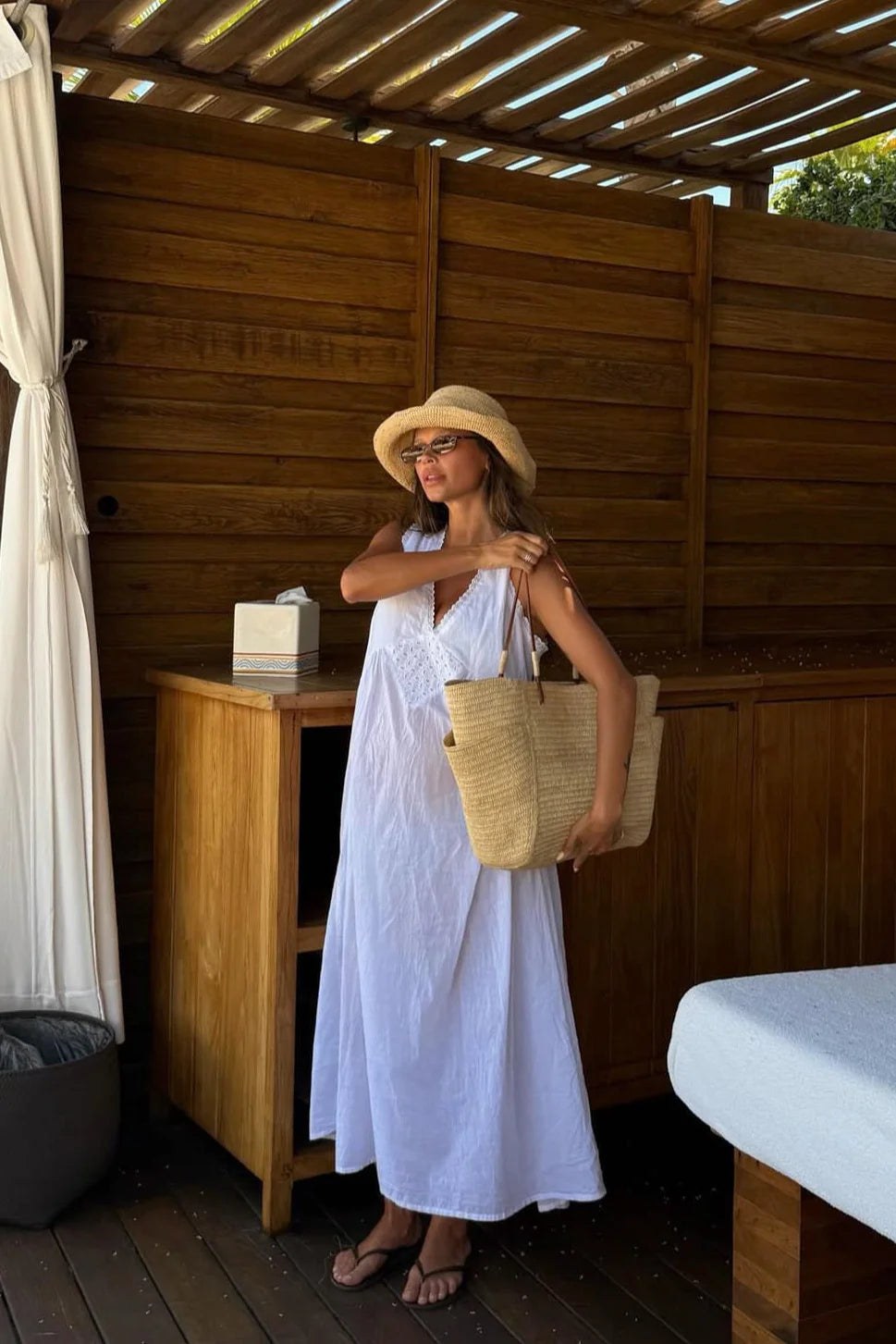 Vintage Cotton Gown Ivory