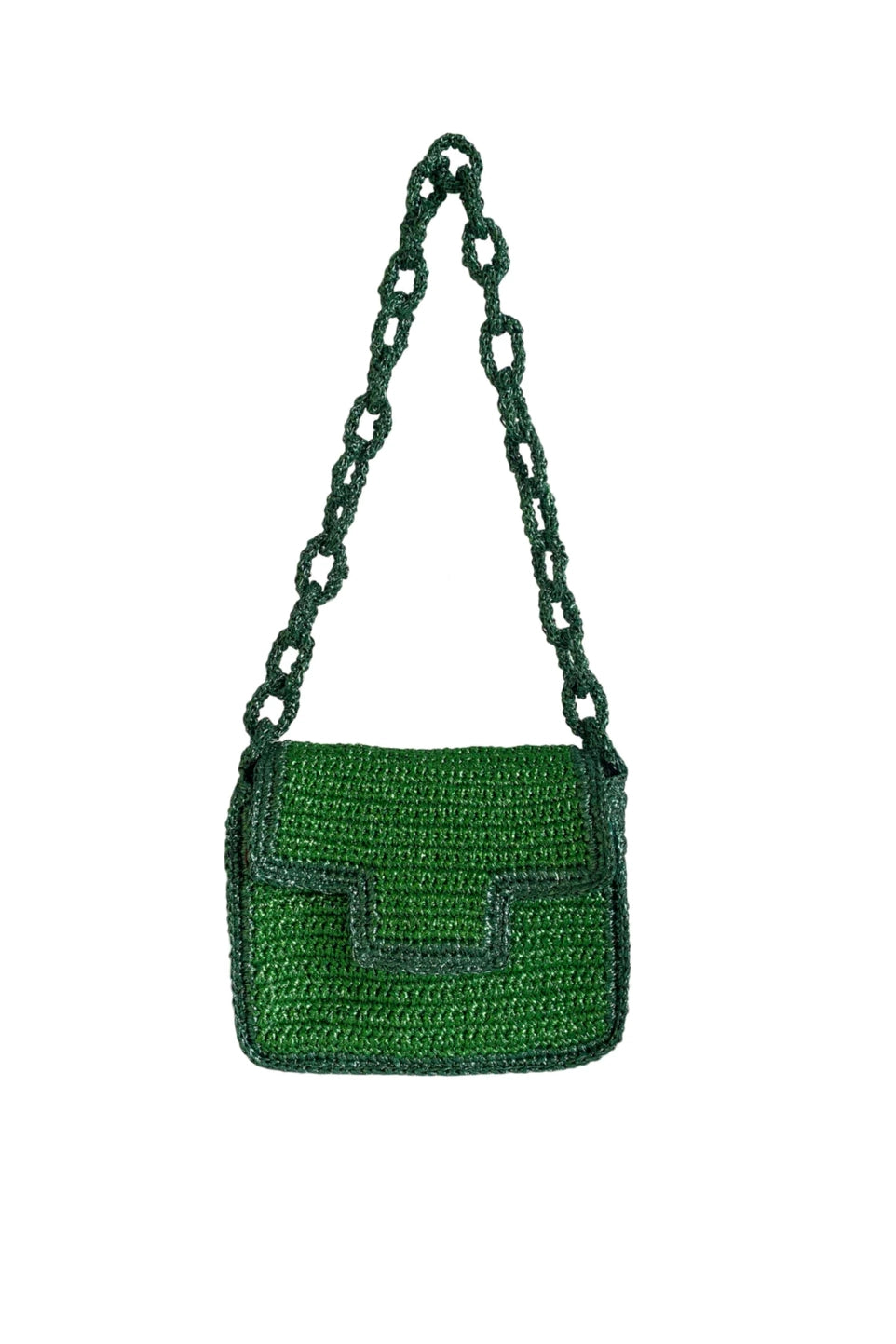 Mimpi Chain Link Shoulder Bag Green