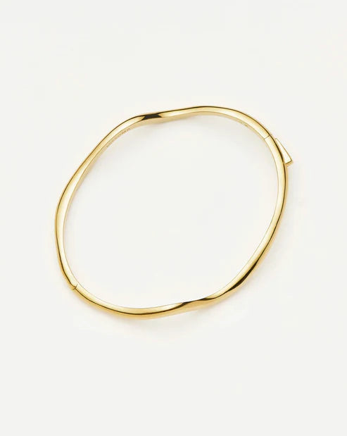 Molten Classic Hinged Bangle Gold