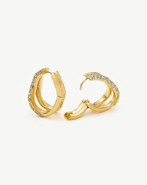 Molten Snow Double Medium Hoops
