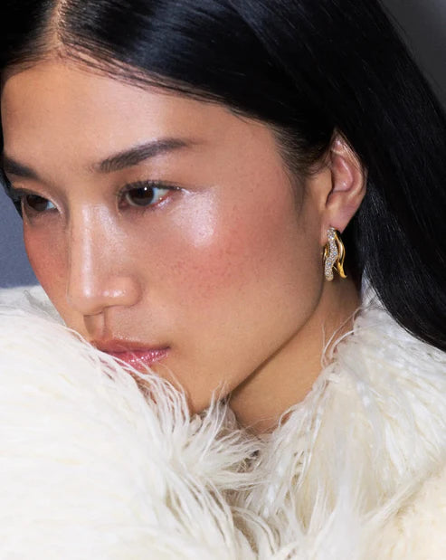 Molten Snow Double Medium Hoops