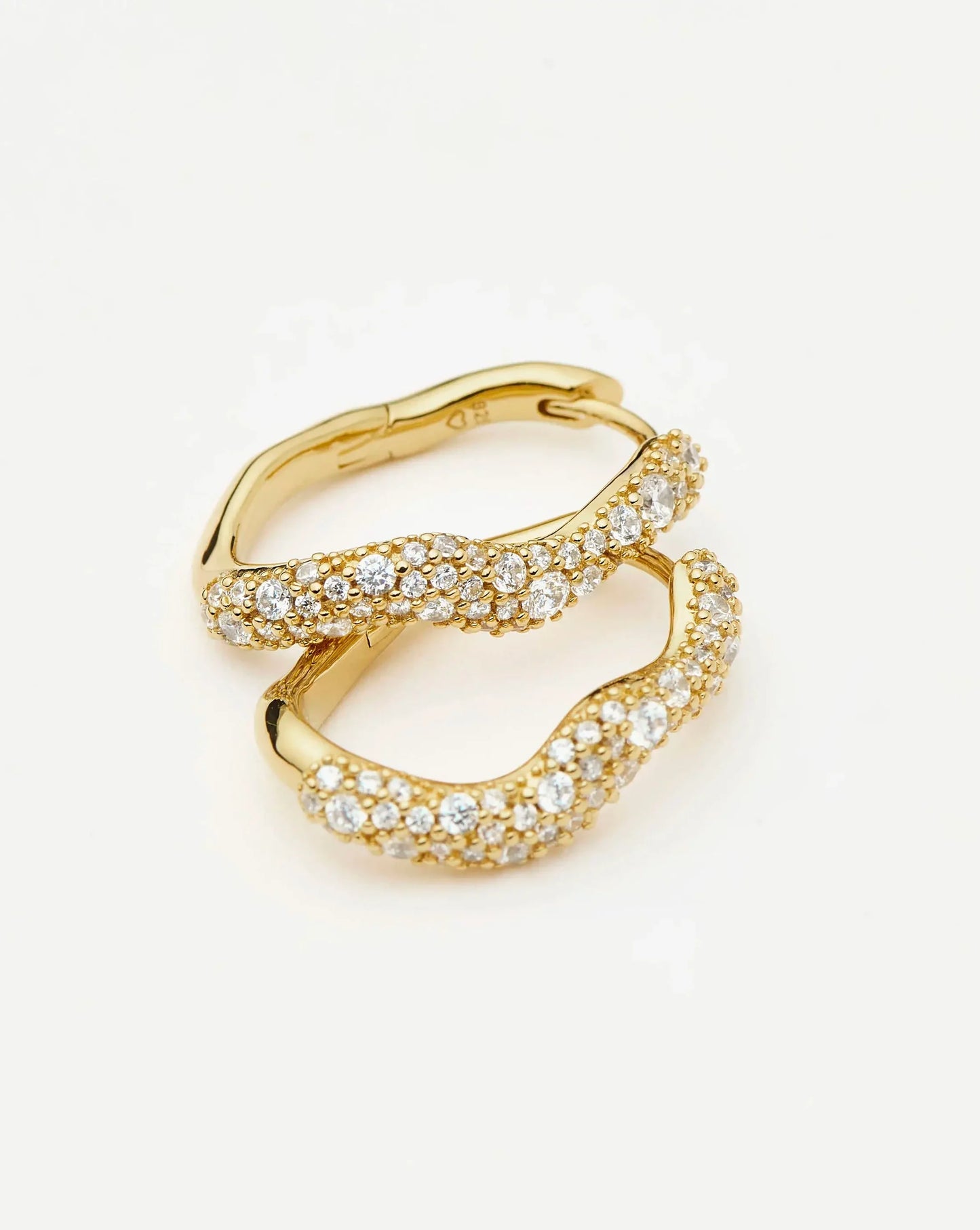 Molten Snow Small Hoop Earrings Gold