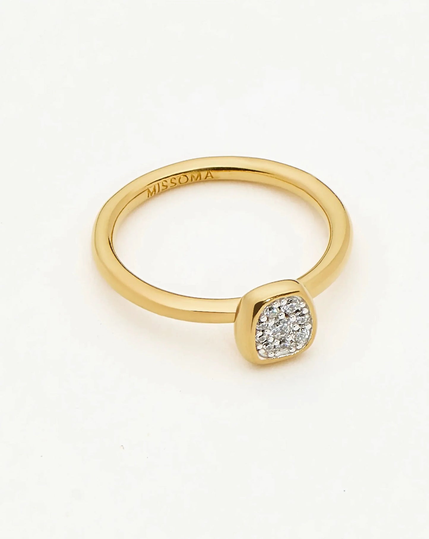 Missoma Molten Soft Square Pavé Ring