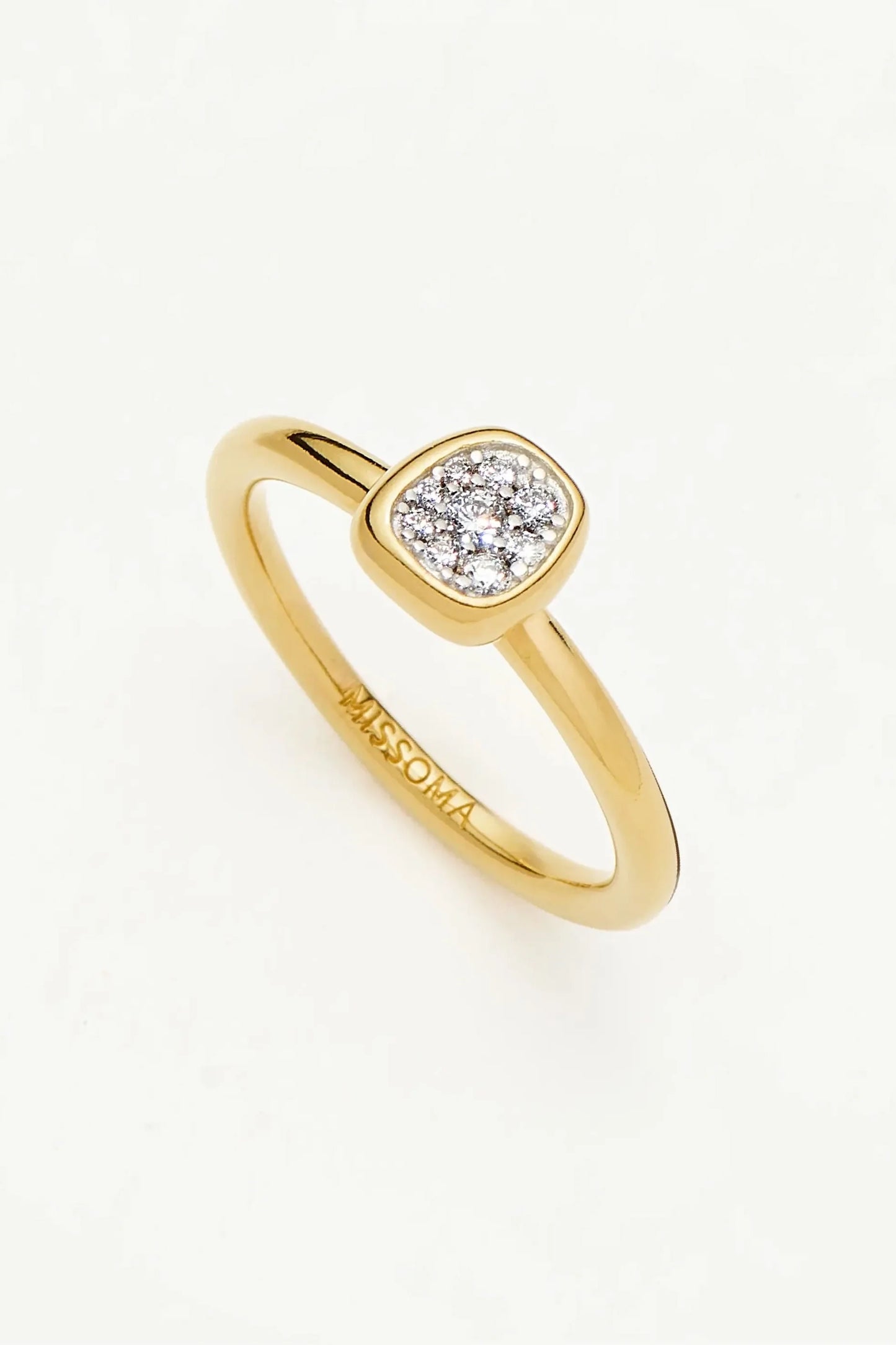 Missoma Molten Soft Square Pavé Ring