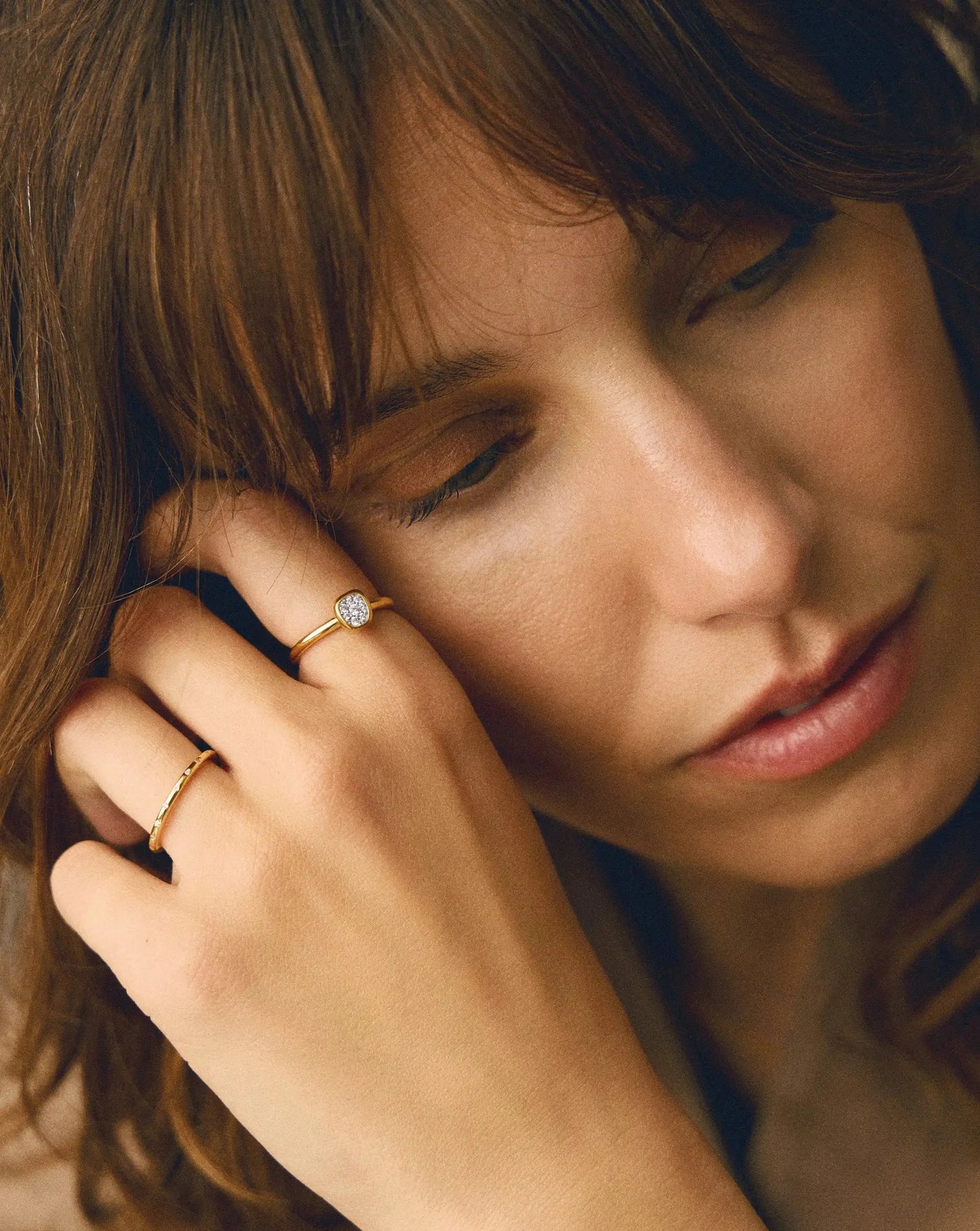 Missoma Molten Soft Square Pavé Ring