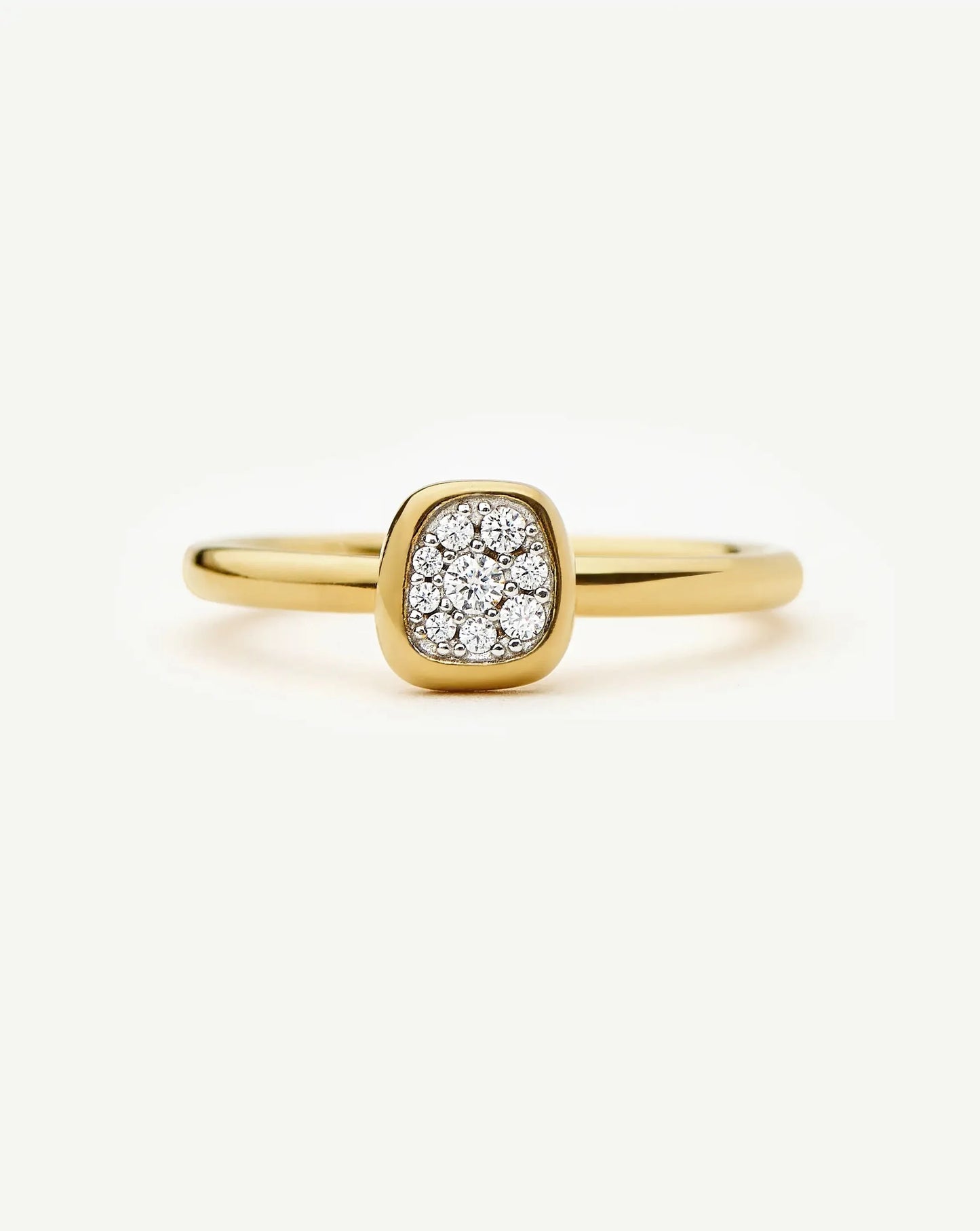 Missoma Molten Soft Square Pavé Ring