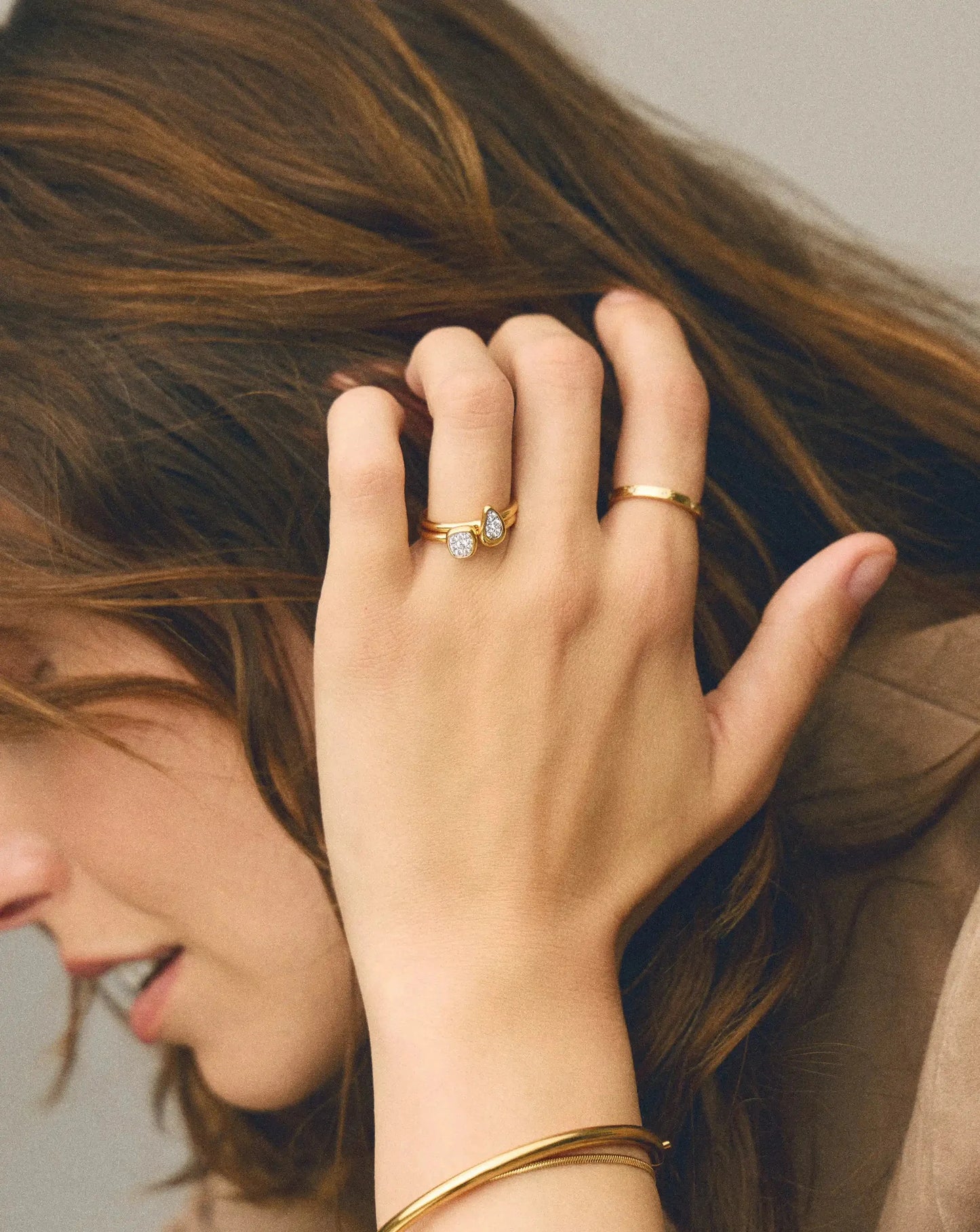 Missoma Molten Soft Square Pavé Ring