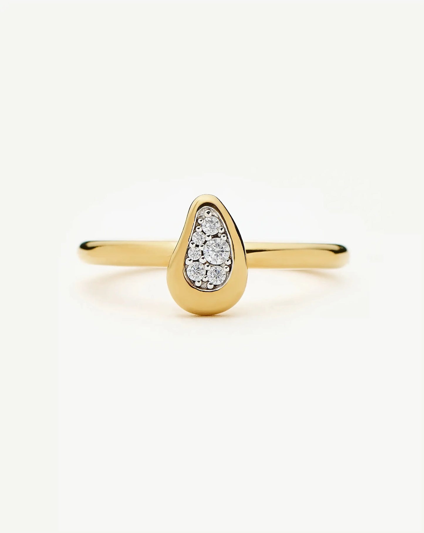 Missoma Molten Teardrop Pavé Ring