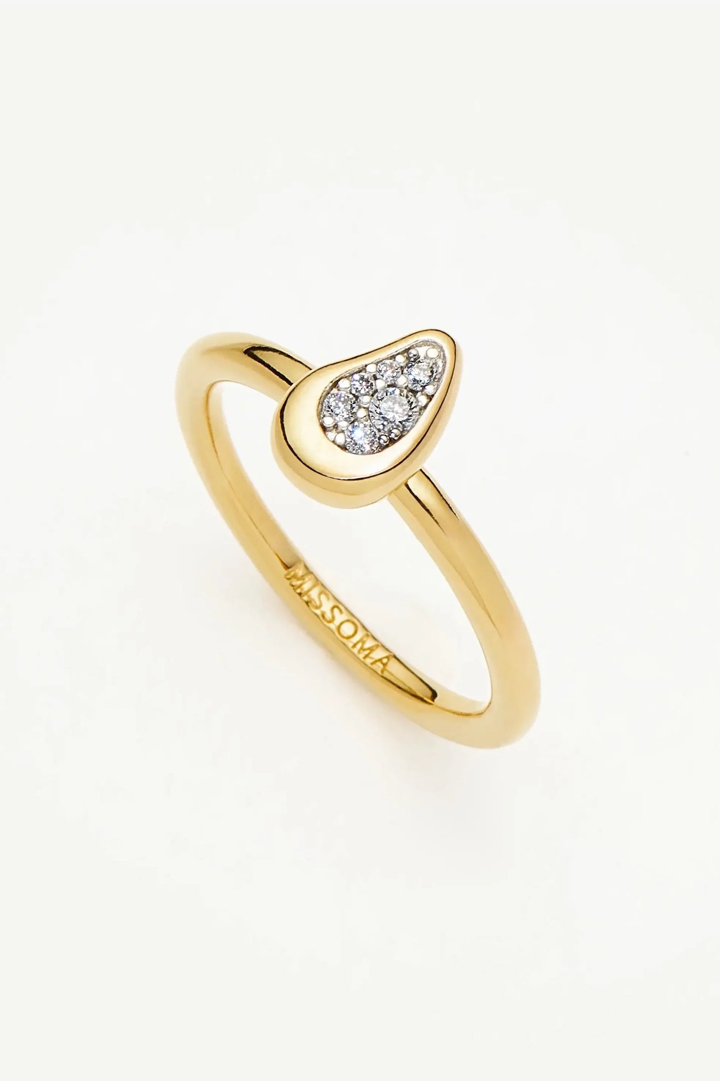 Missoma Molten Teardrop Pavé Ring