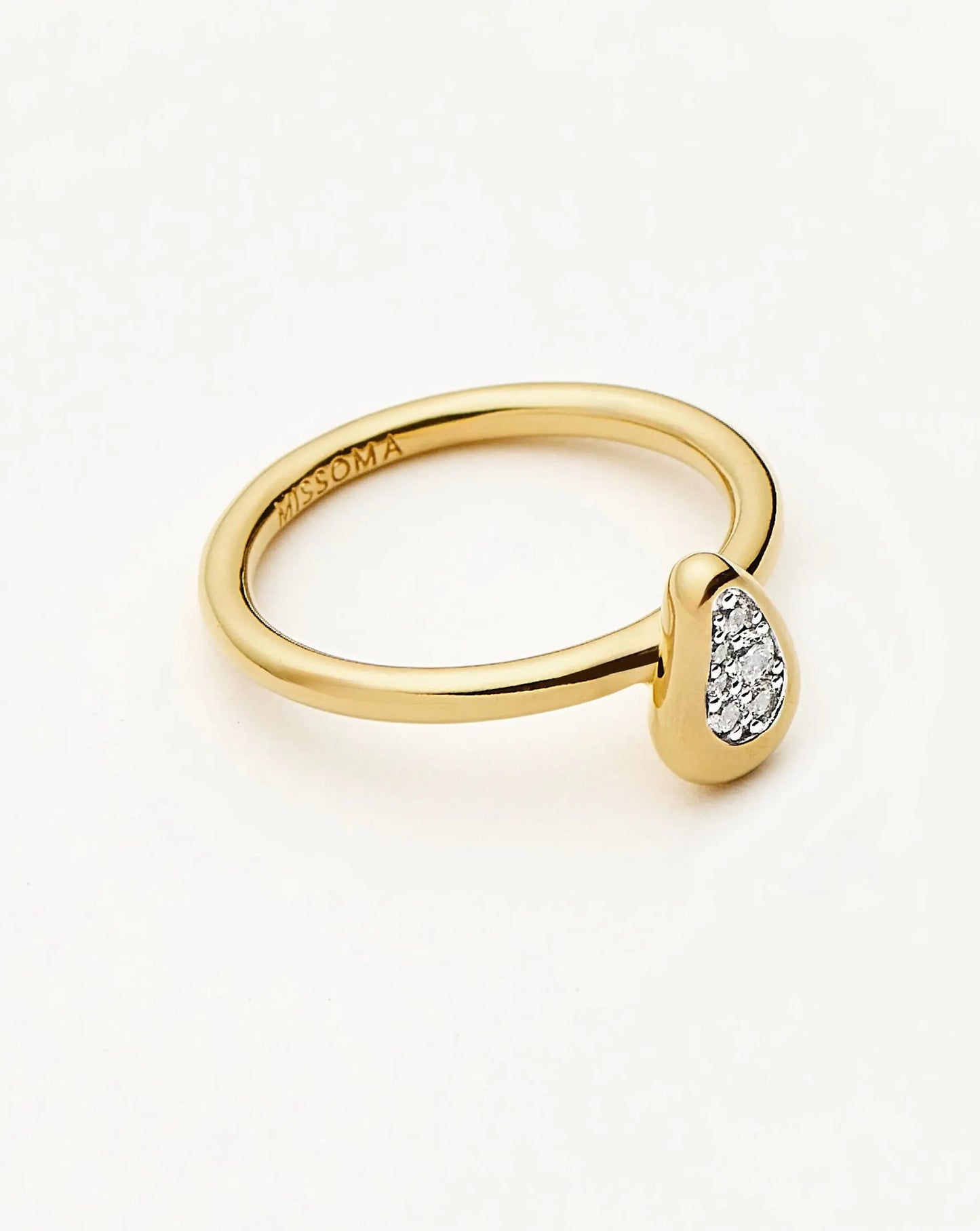 Missoma Molten Teardrop Pavé Ring