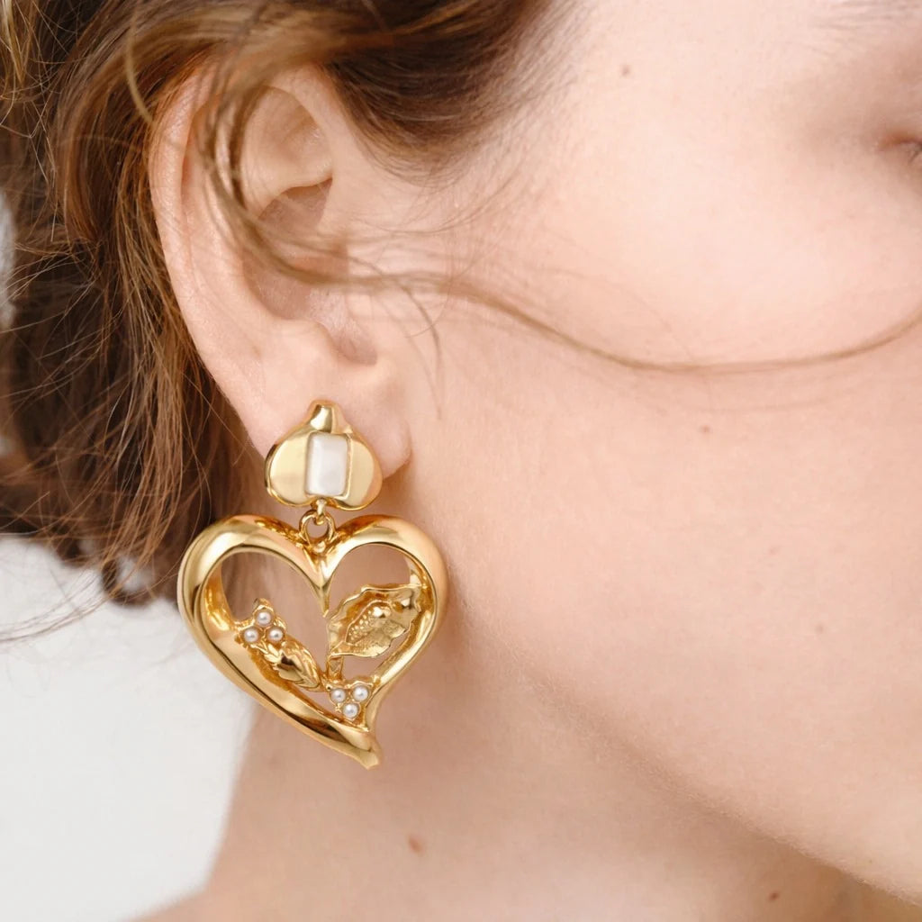 Gas Bijoux Odalys Earrings  White Mother of Pearl