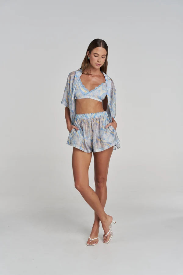 Summi Summi Boho Short Sleeve Shirt Orchid Prism
