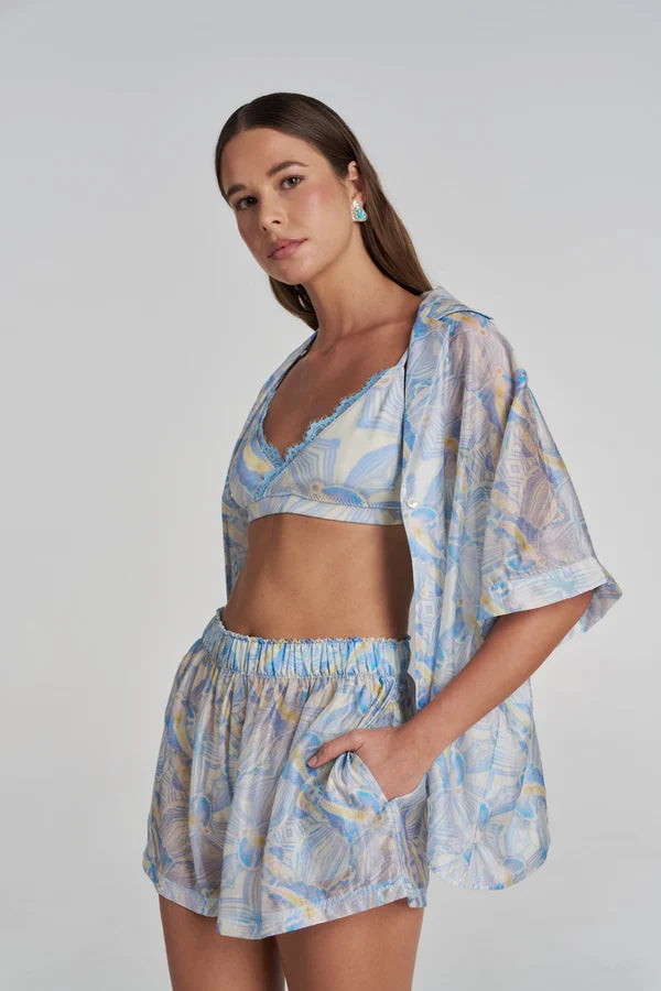 Summi Summi Boho Short Sleeve Shirt Orchid Prism