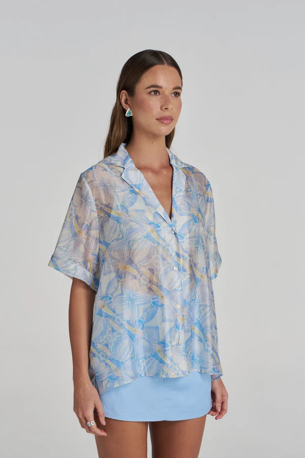 Summi Summi Boho Short Sleeve Shirt Orchid Prism