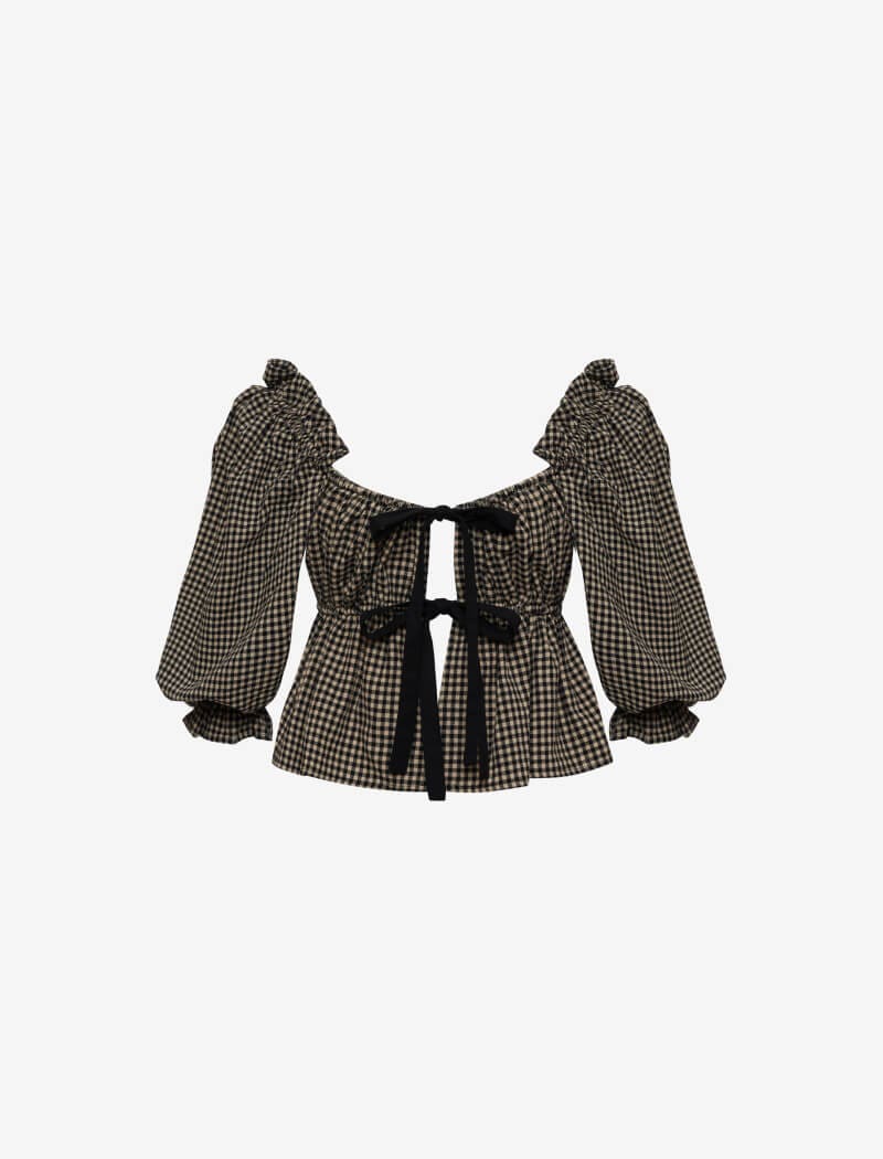 Parton Top Black Gingham
