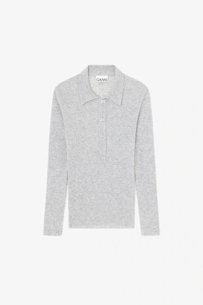 Sheer Wool Ribbed Polo