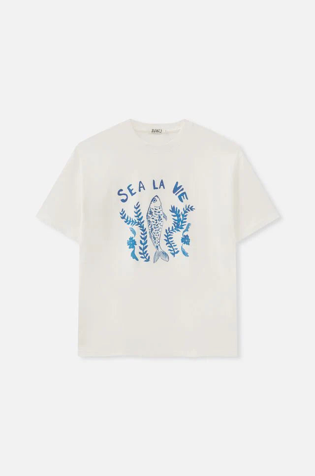 Sea La Vie Oversize Tee White