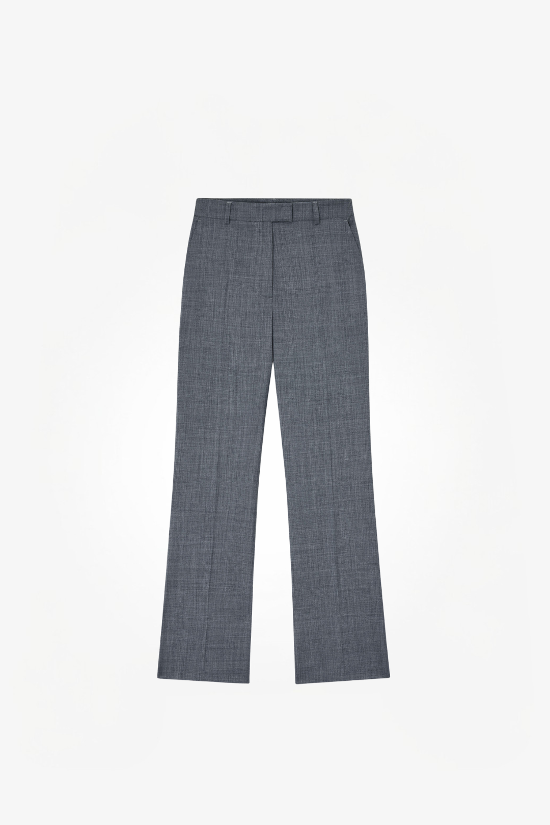 Trousers in Grey Wool Melange Phantom