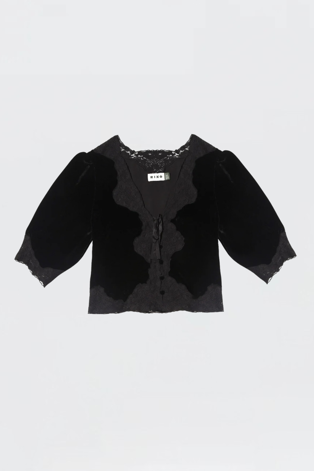 Rixo Ursula Silk Velvet Top