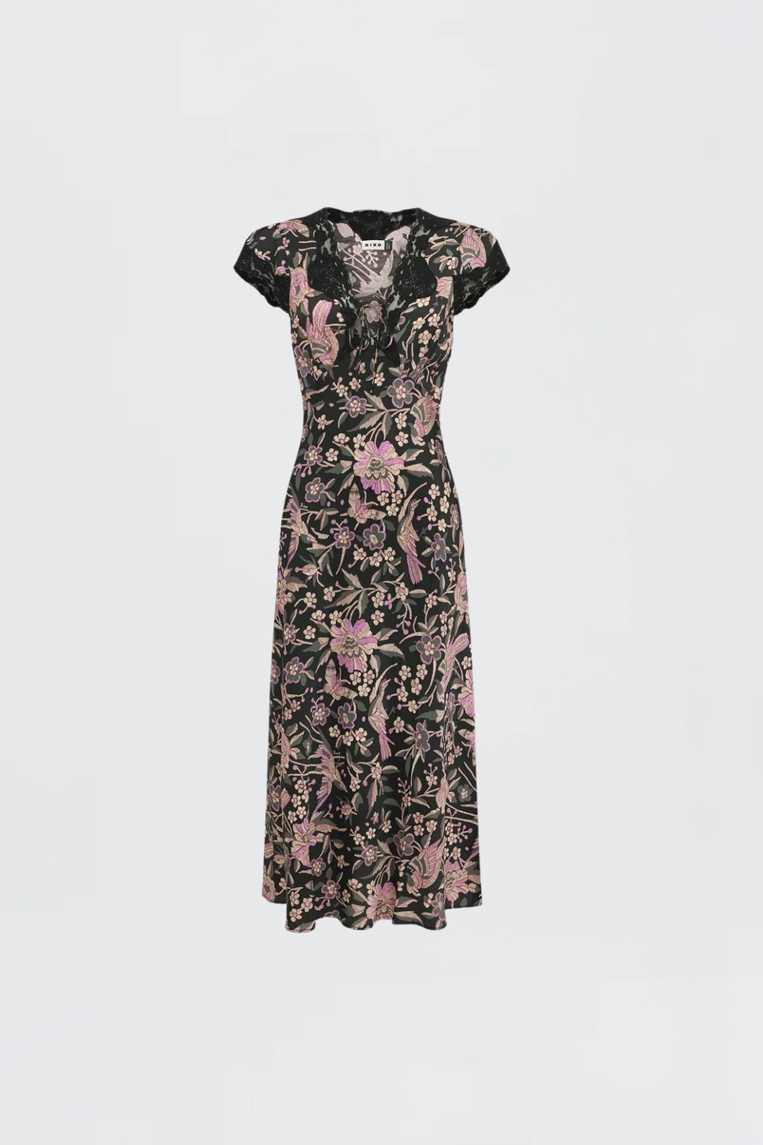 Rixo Amari Dress Kyoto Floral Black
