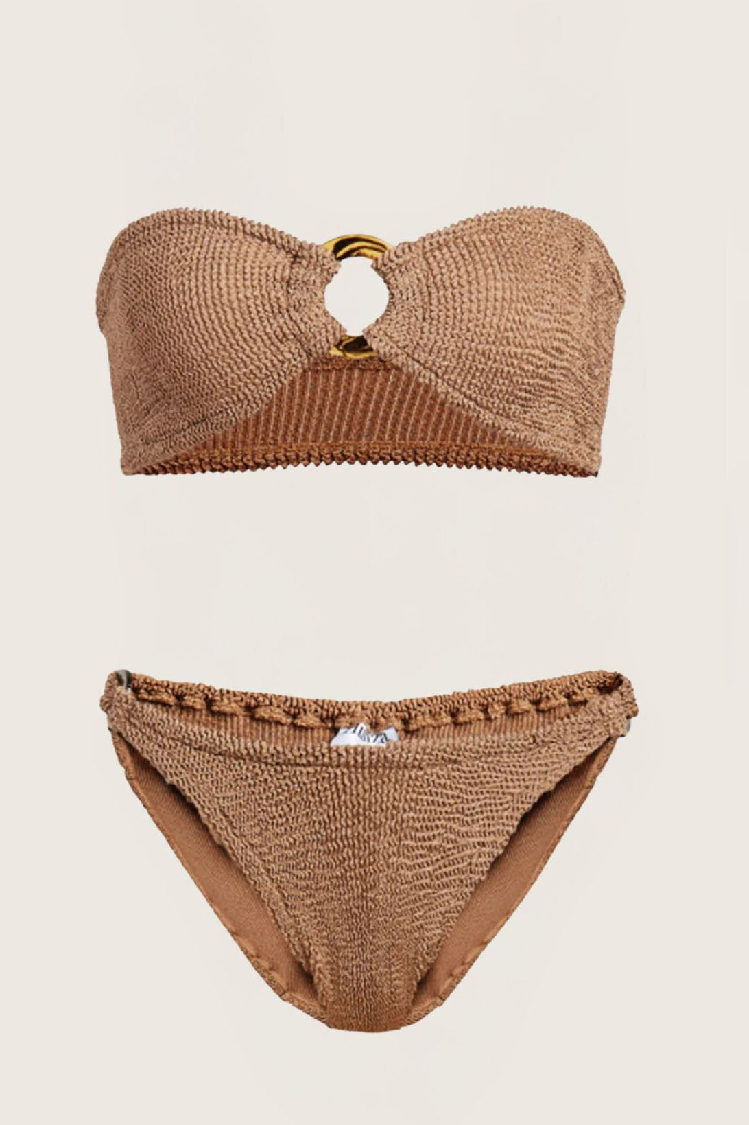 Gloria Bikini Metallic Cocoa