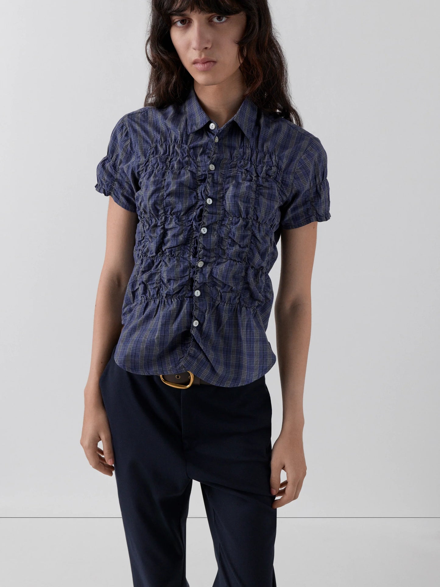 Gimaguas Ron Shirt Blue Check